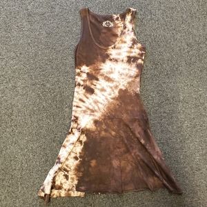 Prana women's tank top brown tye dye dress small